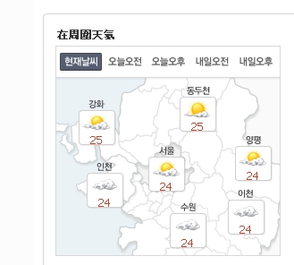 韩国职篮 请问各方有韩棒五场的天气图吗 - 玩
