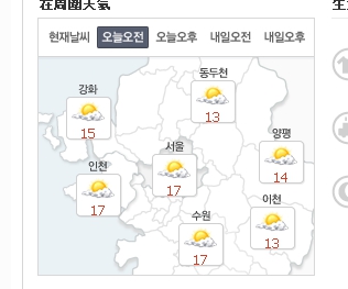 韩国职篮 请问各方有韩棒五场的天气图吗 - 玩